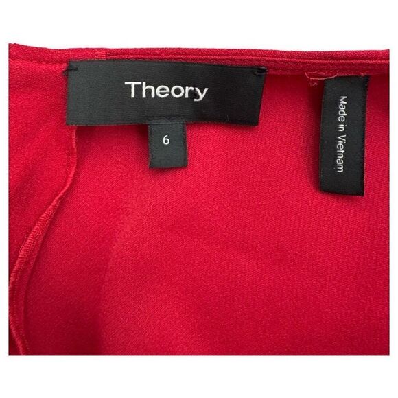 Theory Marah Pleated Crepe Mini Dress Womens Size 6. - Picture 8 of 10